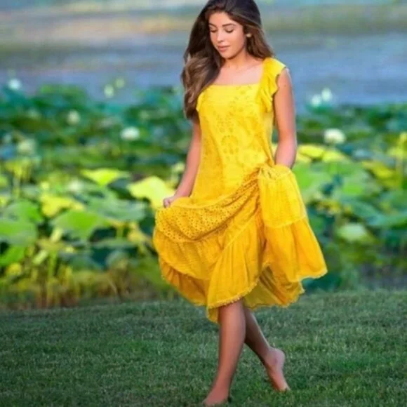 Anthropologie Payal Jain Fallon Eyelet Maxi Dress - Picture 3 of 8